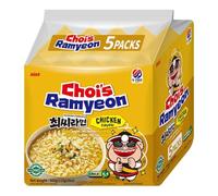 Sias Choi’s Korean Instant Ramen Ramyeon Noodles Soup 5 Pack - Quick & Fast Ready Meal - Comfort Food (Chicken Flavour 565g)