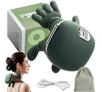 Siasoo Massager, Siasoo Massager Neck, 3-Speed Adjustment, Massage Master for Shoulder Neck Lower Abdominal Shiatsu Back and Necks Massager for Pain Relief Deep (Green)