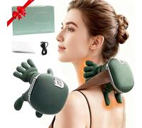 Siasoo Neck Massager With Heat-Wireless Portable Shiatsu Neck and Shoulder Deep Tissue 4D Kneading Back Massage With Fingers,Simulated Human Hand Design for Muscle Relax Massager Easter Gift for Mom