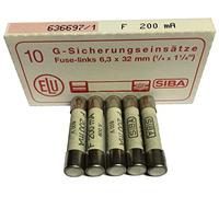 SIBA Fuse 7009463 70 094 63 70-094-63 200mA 600V Ceramic Fuse JPSF001(5) (x5 Fuses)