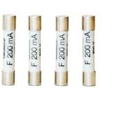 SIBA Pack of 4-200mAFUSE600V - Quick Acting 200mA 600V Fuse - 6.3 x 32mm - For Di-Log Multimeters - Ceramic Tube from Testermans
