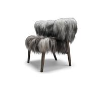 Sibast Furniture No 7 Armchair Fully Upholstered Dark Oiled Oak and Sheepskin Long