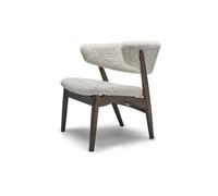 Sibast Furniture No 7 Armchair Fully Upholstered Dark Oiled Oak and Sheepskin Short Moonlight