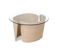 Sibast Furniture No 7 Lounge Coffee Table Ø70 High White Oiled Oak/Glass