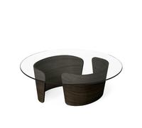 Sibast Furniture No 7 Lounge Coffee Table Ø90 Low Dark Oiled Oak/Glass