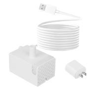 SIBAYS 15L Dog Water Fountain Replacement Pump, USB 5V 1A Pet Water Fountain Pump with LED Light-Ensures Continuous Water Flow, Ultra Quiet, White