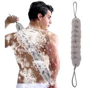 Sibba 1 PC Back Scrubber Shower Body Wash Sponge Loofah Bath Large Long Extended Puffs Stick Exfoliating Washing Removable Head Exfoliate Set Pack Mitts Soft Mesh Stretch Braided Strips Brush