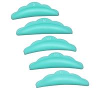 Sibba 10 Pieces Silicone Eyelash Perming Curler Eye Lash Lift Tint Perm Separator Kit Makeup Tools 5 Sizes S/M/M1/M2/L Reusable DIY Lashes Lifting Shield Rods Pads (Green)