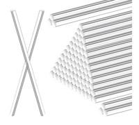 Sibba 100 PCS Clear Acrylic Rods 8 Inch Transparent Plastic Sticks for Cake 2 mm Diameter Acrylic Dowel Rods Topper Stick Cake Pop Sticks for DIY Crafts Party Decorations Gardening Cocktail Stirrers