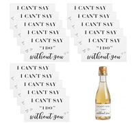 Sibba 15Pcs Bridemaid Proposal Stickers Mini Champagne Labels, I Can't Say I Do Without You Stickers Bridesmaid Proposal Ideas, Bridesmaid Surprise for Bridal Shower Bachelorette Party