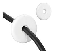Sibba 2 PCS Wall Grommets for Cables White ABS Cable Pass Through Kit for Starlink Ethernet Wire Hole Cover & Walls Bushing Neat Cable Routing Accessories for Cables Wall Bushing Feed Throgh(1.57in)