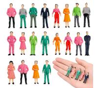 Sibba 20 Pcs Mini People Figurines 1: 50 Scale Little People Toys Architectural Painted Tiny Model Sitting Standing Miniature Figurines Model for Miniature Scenes