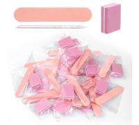 Sibba 20 Sets Disposable Manicure Kit, Individually Package Mini Nail Kit, Press on Nail Tool with Mini Nails Buffer File Plastic Stick for Salon Home