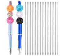 Sibba 20Pcs Beadable Pen Extender Bulk, 4.6 Inch Pen Blank Rust-Resistant Beaded Pens Extender, Bead Replacement Bars for DIY Making Supplies Craft Gifts Teachers Friends