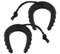 Sibba 2Pcs Door Jam, First Responder Door Stop Wedge Stopper for Police Law Enforcement, Rubber Doors Stopper with Nylon Paracord Attachments for Easy Grab Access, Black