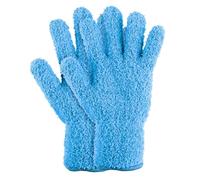 Sibba 2pcs Dusting Mitt Gloves Microfiber Auto Household Cleaning Mittens Cloth Coral Fleece Reusable Washable Gloves for Men Women Kitchen House Blinds Plants Windows Mirrors Lamps Car Washing (Blue)