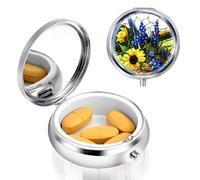 Sibba 3 Compartment Pill Case, Travel Portable and Multi-Functional Pill Box, Moisture Proof Pill Case for Purse & Pocket, Medicine Organizer Box for Vitamins, Fish Oil & Supplements (Lavender)