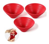 Sibba 3 PCS Rubber Jar Openers Non-Slip Jar Opener Gripper for Seniors with Arthritis Weak Hands Red Silicone Kitchen Lid Cap Opener Pads Multi-Function Coasters Heat Insulation Mats for Opening Jars