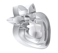 Sibba 3 Size Strawberry Cookie Cutters Metal Sandwich Fondant Cookie Fruit Cutter Shapes Stainless Steel Small Biscuit Cutter Molds Cake Mold Christmas Cookies Baking Tool for Sugar Craft Candy Making