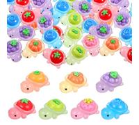 Sibba 38 PCS Luminous Mini Resin Turtles Figurines Miniature Small Little Turtle Figures Glow in The Dark Plastic Marine Animal Tiny Turtle for Aquarium Landscape Micro Dollhouse Landscaping Decor