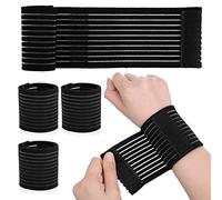 Sibba 4-Pack Elastic Wrist Wrap Breathable Compression Brace Support for Tennis, Gym, Sports & Work Adjustable Self-Adhesive Strap for Men & Women Hand Wrist Splint Support