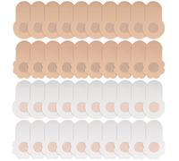 Sibba 40 Pcs Disposable Nipple Covers for Women Nude Invisible Breast Petals Lift Round Shapes Non-Woven Fabric Summer Essential No-Slip Adhesive Bra Inserts & Boob Tape