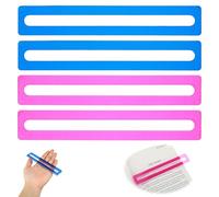 Sibba 4PCS Mahjong Line Finder Set, Pink & Blue Acrylic Rules Reader & Card Guide, Mahjong Accessories for Beginners and Players