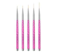 Sibba 5 Pieces Eyeliner Brush Line Thin Fine Pointed Micro Brushes Makeup Applicator Eye Shadow Tool Plastic Wands Nail Art Painting Pen Easter Party Cosmetic
