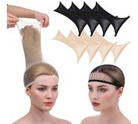 Sibba 8 PCS Weaving Wig Caps for Women Long Short Hair Open-End Mesh Hair Net Cap for Wig, Non Slip Stretchy Nylon Stocking Caps for Wigs Christmas Carnival Cosplay Birthday Party