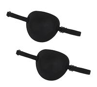 Sibba Adjustable Eye Patches for Adults & Kids - 2 Pairs, Pirate Patch for Left or Right Eye, Lazy Amblyopia & Cosplay