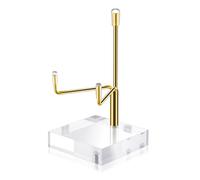 Sibba Adjustable Metal Arms Display Stand Photo Stand Easel Acrylic Base Small Holder Case Plate Clear Base Home Décor Accents Rack for Picture Decorative Book Coral Geodes Rock