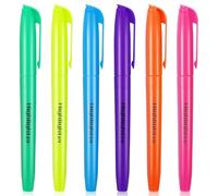 Sibba Brite Liner Highlighters 6 PCS Highlighters in Assorted Colors No Bleed Quick-Dry Highlighter Bright With Soft Chisel Tip for Office School Bible Study Marker Pens for Note Taking Journaling Art