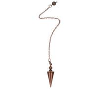 Sibba Divination Pendant Copper Pendulum Metal Dowsing Pendulum Divination Reiki Pendulums Chain Spiritual Point Pendulums Copper Pointed Pendant for Balance Meditation Scrying