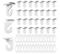 Sibba Drop Ceiling Hooks for Hanging, 30 Pairs Right and Left Ceiling Hooks and 30 Pcs Suspended Ceilings Tile Hook for Classrooms, Offices, Wedding Decorations for Hanging Plants & Decorations
