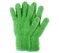 Sibba Dusting Mitt Gloves Microfiber Auto Household Cleaning Mittens Cloth Reusable Washable Gloves for Men Women Kitchen House Blinds Plants Mirrors Lamps Car Cleaning (Dark Green)