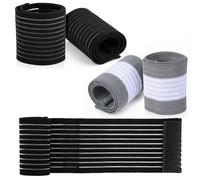 Sibba Elastic Wrist Support Wraps for Gym Strap Band Straps Brace Hand Bands Bandage Forearm Sport Compression Resting Splint Wristbands 4-Pack, Black/Grey