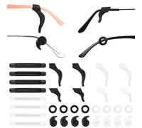 Sibba Glasses Ear Grip 16 Pairs Eyewear Retainers Silicone Ear Hooks Retainers Anti Slip Eyeglass Holder Stoppers Tips Sleeve Retainer Temple Retainer Fit Sunglasses, Reading, Sports, Study