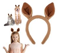 Sibba Kangaroo Headband Cute Hat Ears Headbands Animal Caps Makeup Hairband Costumes Hair Accessorie Fit Women, Party, Washing Face, Spa, Gifts, Cosplay (Brown)