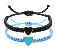 Sibba Matching Bracelets for Couples 2 PCS Black & Blue Infinity Knot Bracelets Set Adjustable Love Bracelet for Him Her Boyfriend Girlfriend Best Friends Valentines Day Anniversary Birthday Gifts