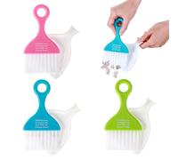 Sibba Mini Dustpan Set Brush 3Pcs Table Whisk Brooms Small Dustpan Tiny Dust Pans with Brush Keyboard Sweep Dustpans Desk Cleaning Portable Dustpan for Car Countertop Nest