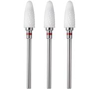 Sibba Nail Drill Bits 3 Pcs Acrylic Nails Carbide Remove Tool Cone Tungsten Set Professional File Cuticle Cleaner 3/32" Quickly for Manicure Pedicure Home Salon
