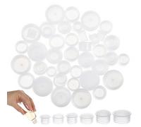 Sibba Peppers Stoppers Plugs Plastic Stopper 60PCS Replacement Plug Pepper Shaker Stoppers Reusable Round End Caps Clear Bottle Caps for Pepper Shakers Flower Pots 11//13/15/17/19/24mm