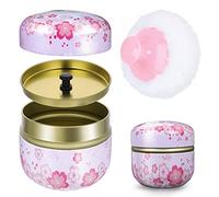 Sibba Powder Case with Puff for Body, Baby After Bath, Makeup Powder Dispenser (Pink)
