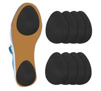 Sibba Shoe Soles 4 Pairs Rubber Repair Comfort Sole Stick On Grips Anti Slip Pads Protectors Stickers Non-Slip Bottom Sticker Self-Adhesive Grip High Heels Protector Heel Insoles Women