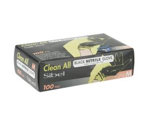 Sibel Disposable Powder-free Nitrile Gloves Black 100pcs Medium