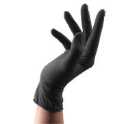 Sibel Gloves Disposable Latex Black 100pcs Small