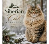 Siberian Calendar 2027: 12-Month Featuring Elegant Cats Photography, Spacious Date Boxes, and Holiday Reference