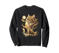 Siberian Cat Howling At The Moon Meme Sweatshirt