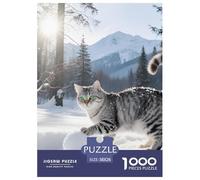 Siberian Cat Jigsaw Puzzle 1000 Pieces Adults Teens Entertainment Hobby Pet Cat Poster Guide Durable Box 38x26cm/1000pcs