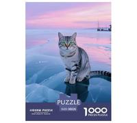 Siberian Cat Jigsaw Puzzle 1000 Pieces Challenging Hobby Adults Teens Pet Cat Fun Durable Materials 38x26cm/1000pcs